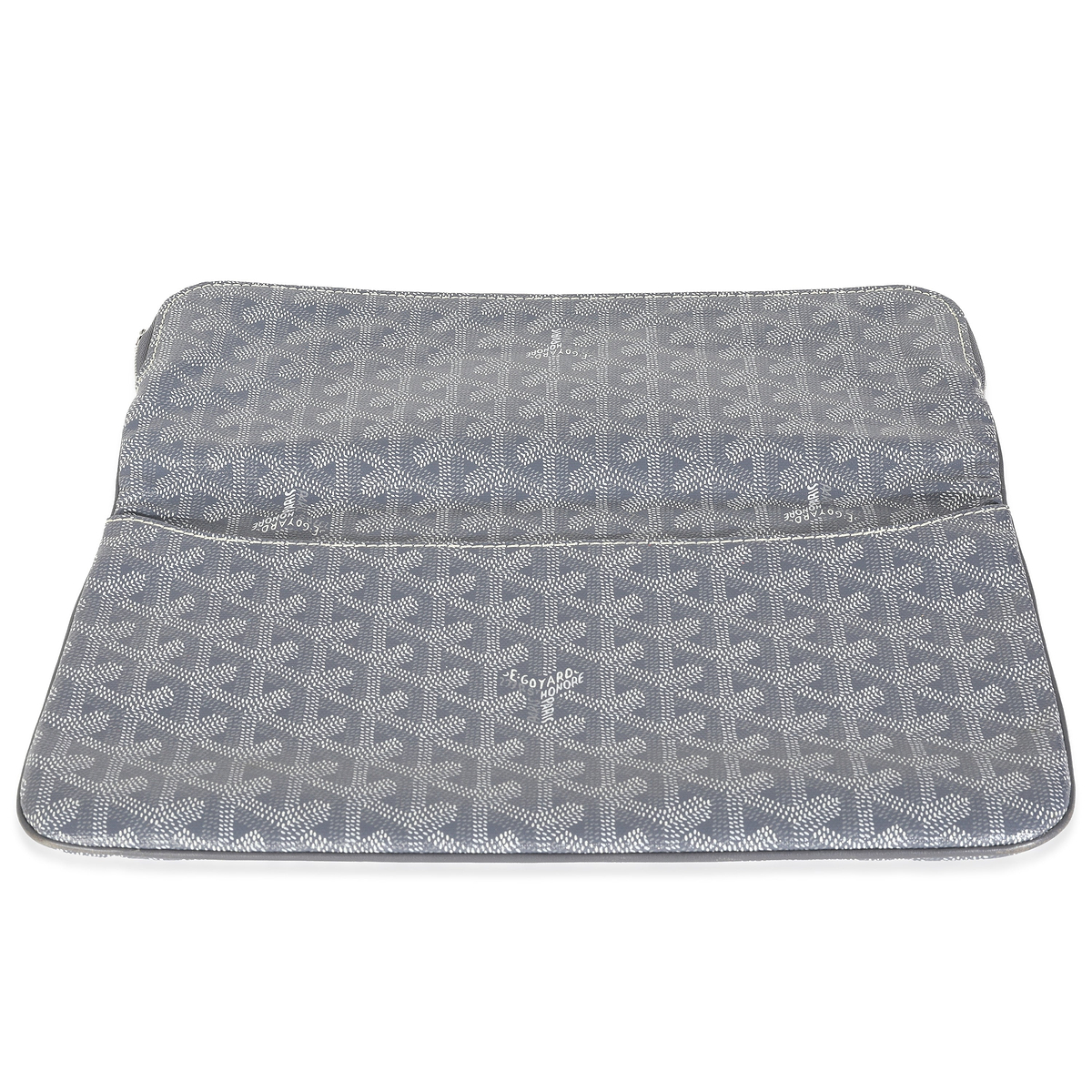 Grey Goyardine Canvas Sainte Marie Soft Clutch