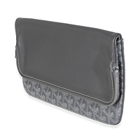 Grey Goyardine Canvas Sainte Marie Soft Clutch