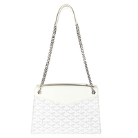 White Goyardine Canvas Rouette Structure PM