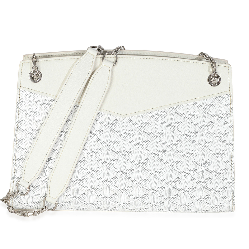 White Goyardine Canvas Rouette Structure PM