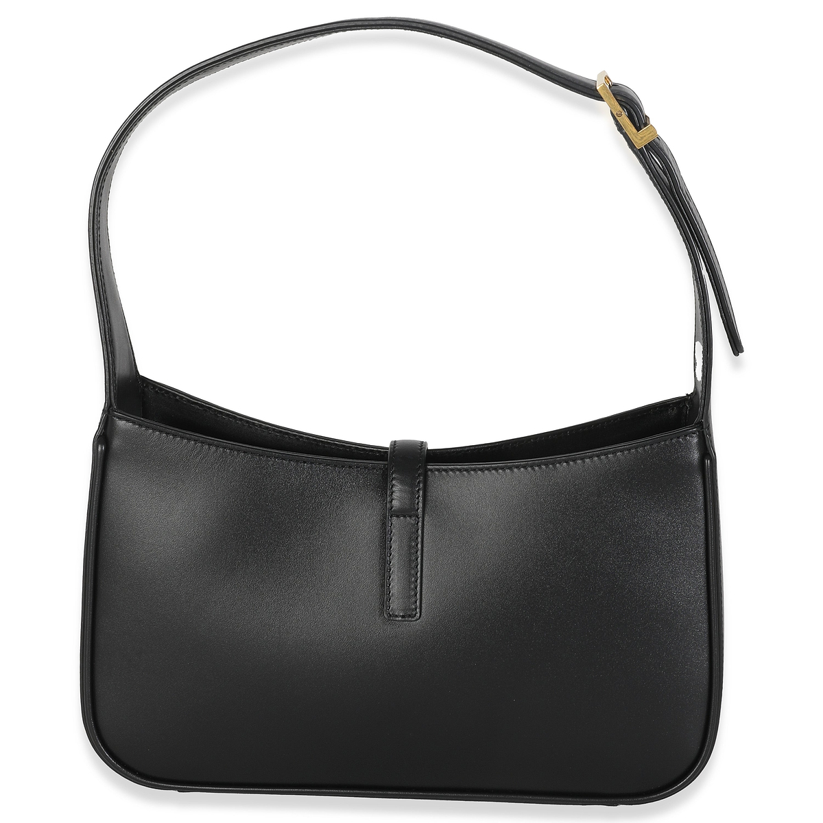 Black Smooth Leather Le 5 a 7 Hobo