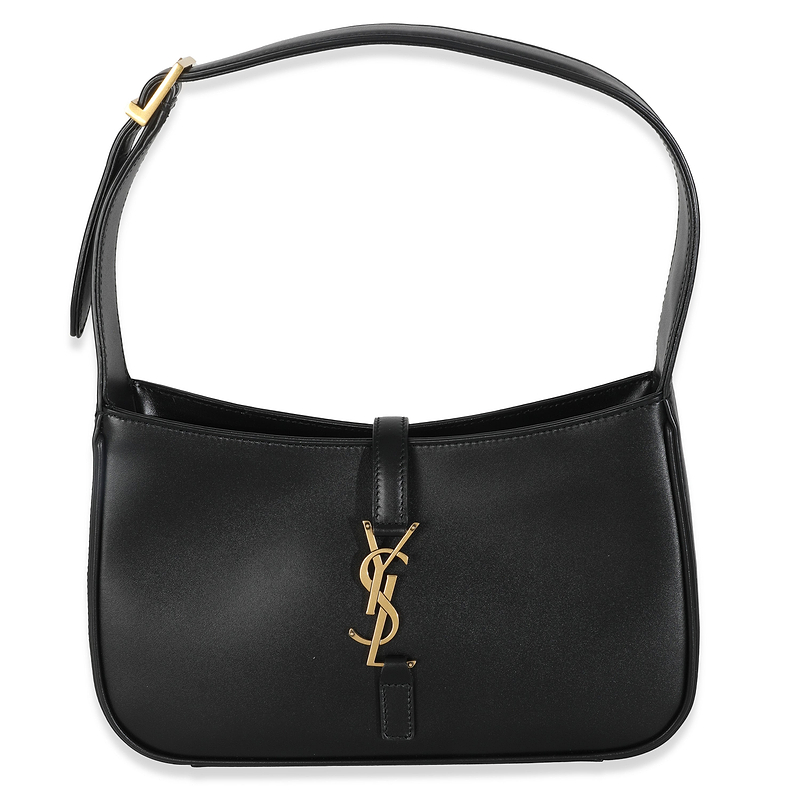 Black Smooth Leather Le 5 a 7 Hobo