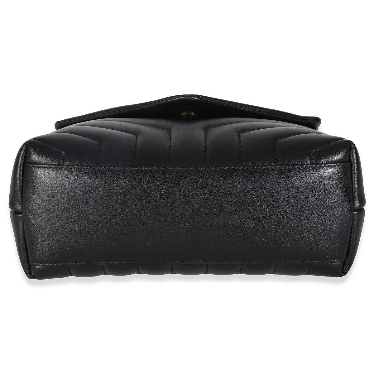 Black Calfskin Y Quilted Monogram Small Loulou Chain Satchel