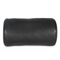 Black Diagonal Quilted Leather Mini Blondie Shoulder Bag