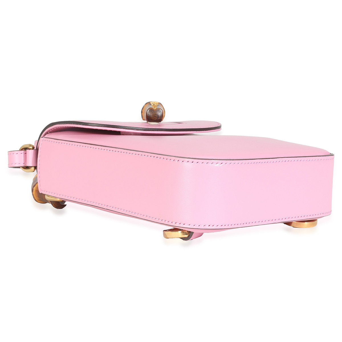 Pink Smooth Leather Bamboo Top Handle 1947 Convertible Backpack