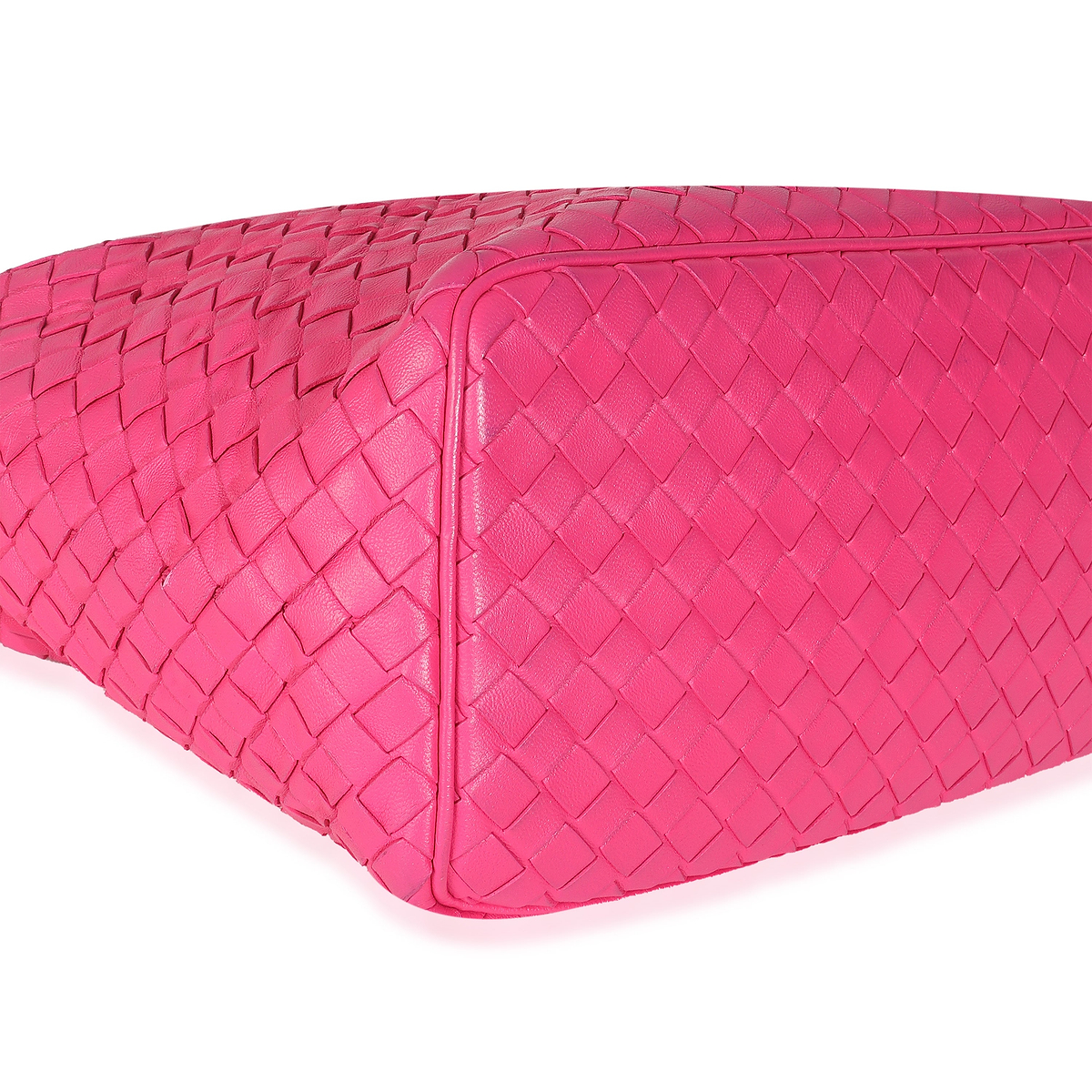 Hot Pink Nappa Intrecciato Small Shoulder Bag