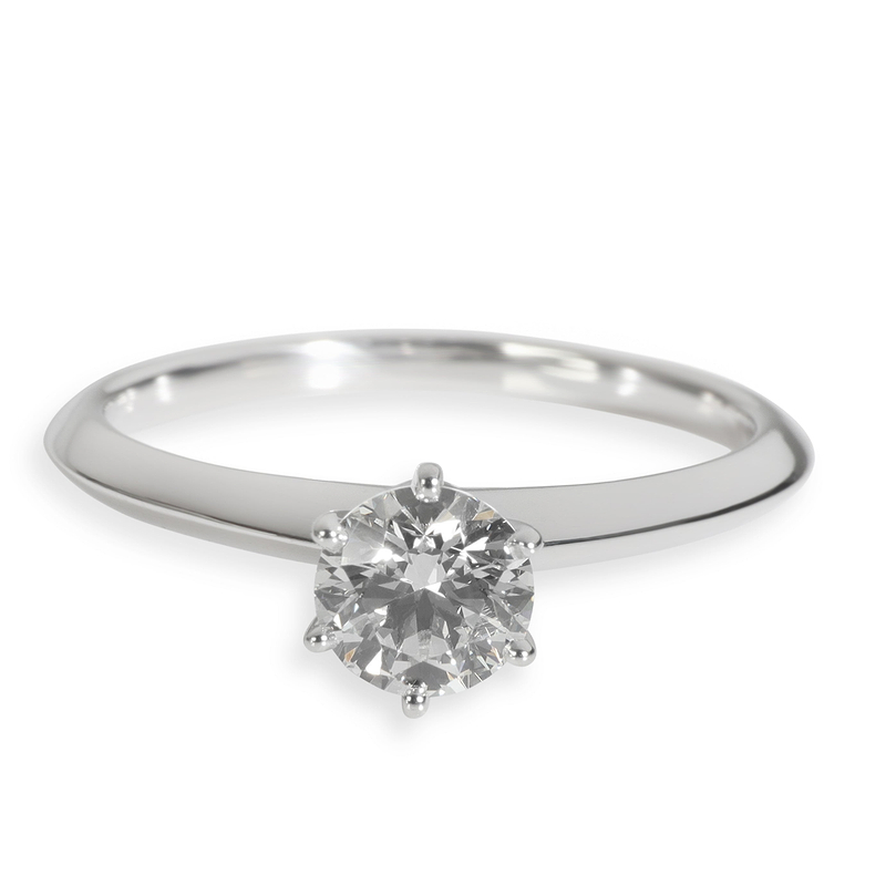 0.76 ct Round Brilliant Diamond Engagement Ring