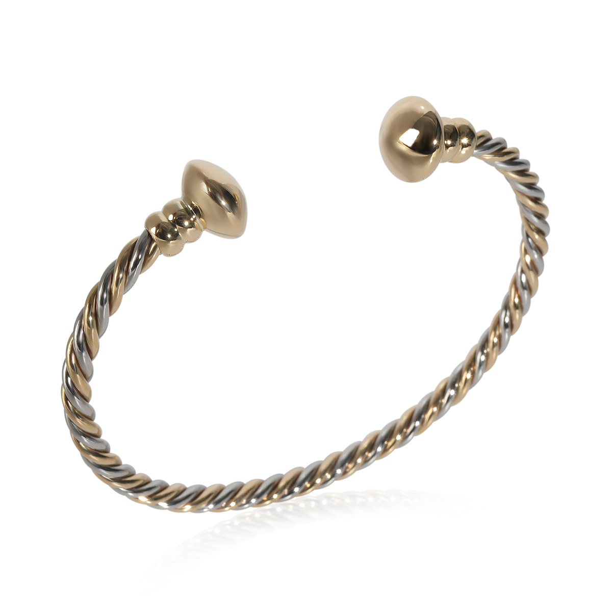 Yellow Gold & Steel  Vintage Torque Bracelet