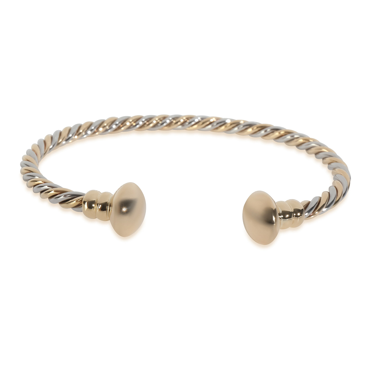 Yellow Gold & Steel  Vintage Torque Bracelet