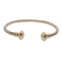 Yellow Gold & Steel  Vintage Torque Bracelet