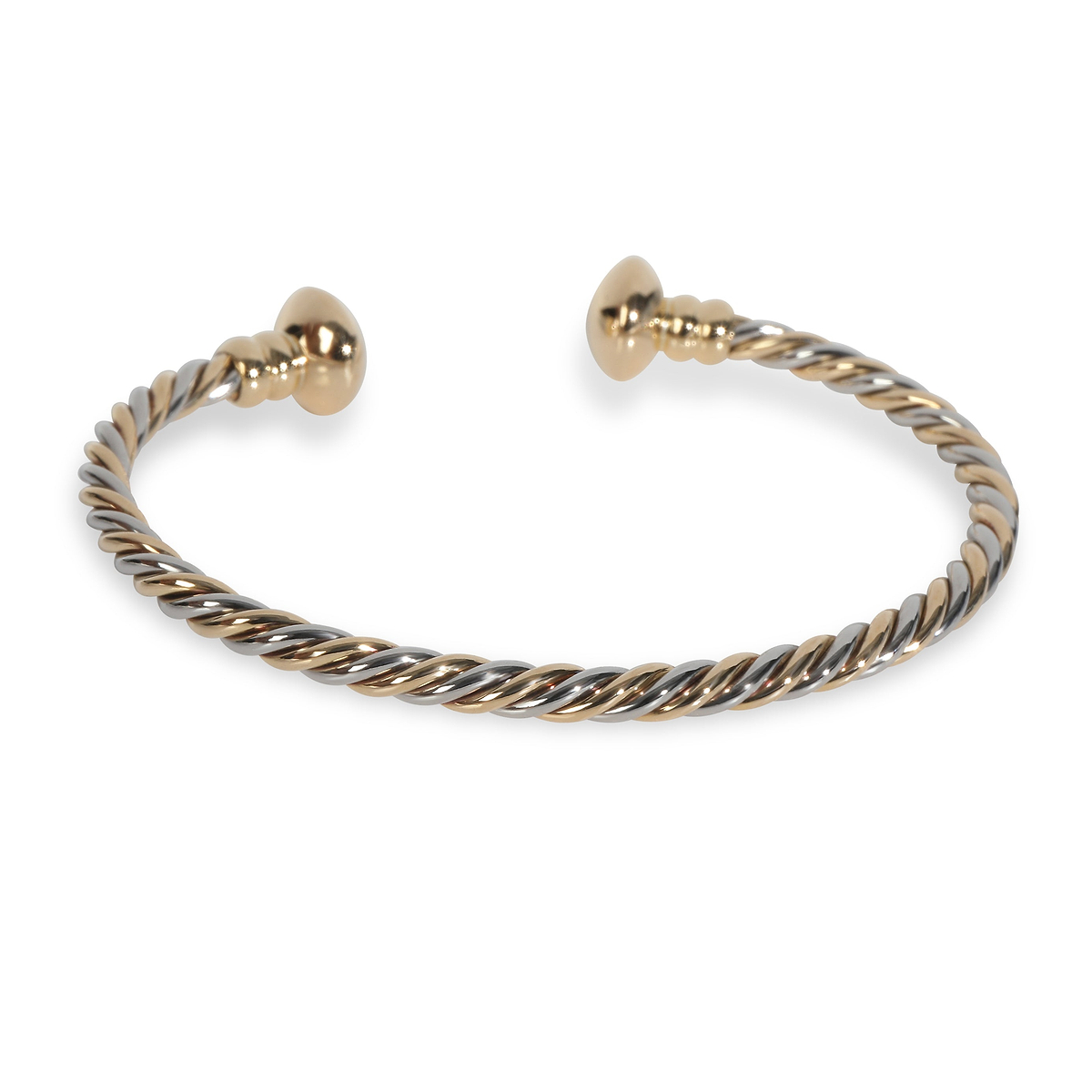 Yellow Gold & Steel  Vintage Torque Bracelet