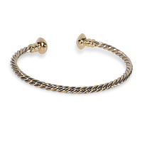 Yellow Gold & Steel  Vintage Torque Bracelet