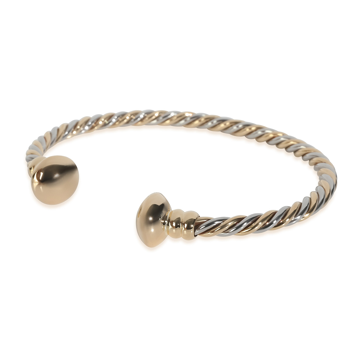 Yellow Gold & Steel  Vintage Torque Bracelet