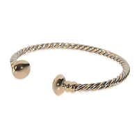 Yellow Gold & Steel  Vintage Torque Bracelet