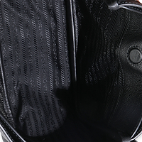 Black Soft Grain Leather Mini Shopping Tote Bag