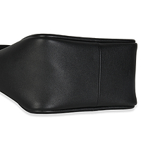 Black Soft Grain Leather Mini Shopping Tote Bag