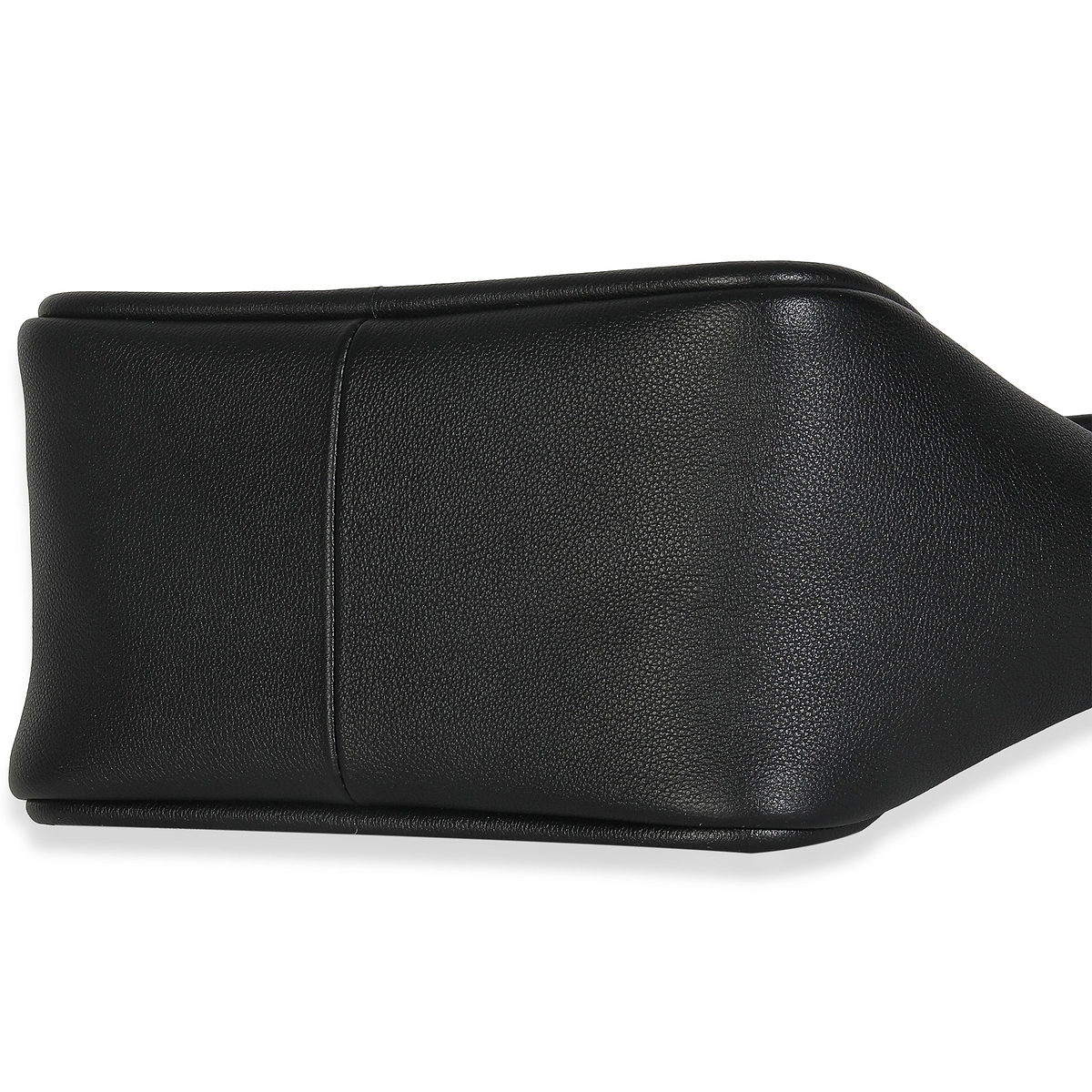 Black Soft Grain Leather Mini Shopping Tote Bag