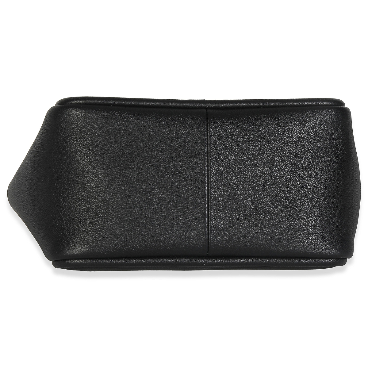 Black Soft Grain Leather Mini Shopping Tote Bag