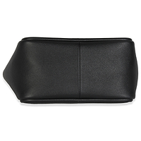 Black Soft Grain Leather Mini Shopping Tote Bag