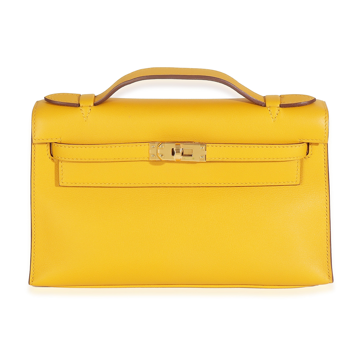 Jaune Ambre Swift Kelly Pochette GHW
