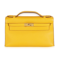 Jaune Ambre Swift Kelly Pochette GHW