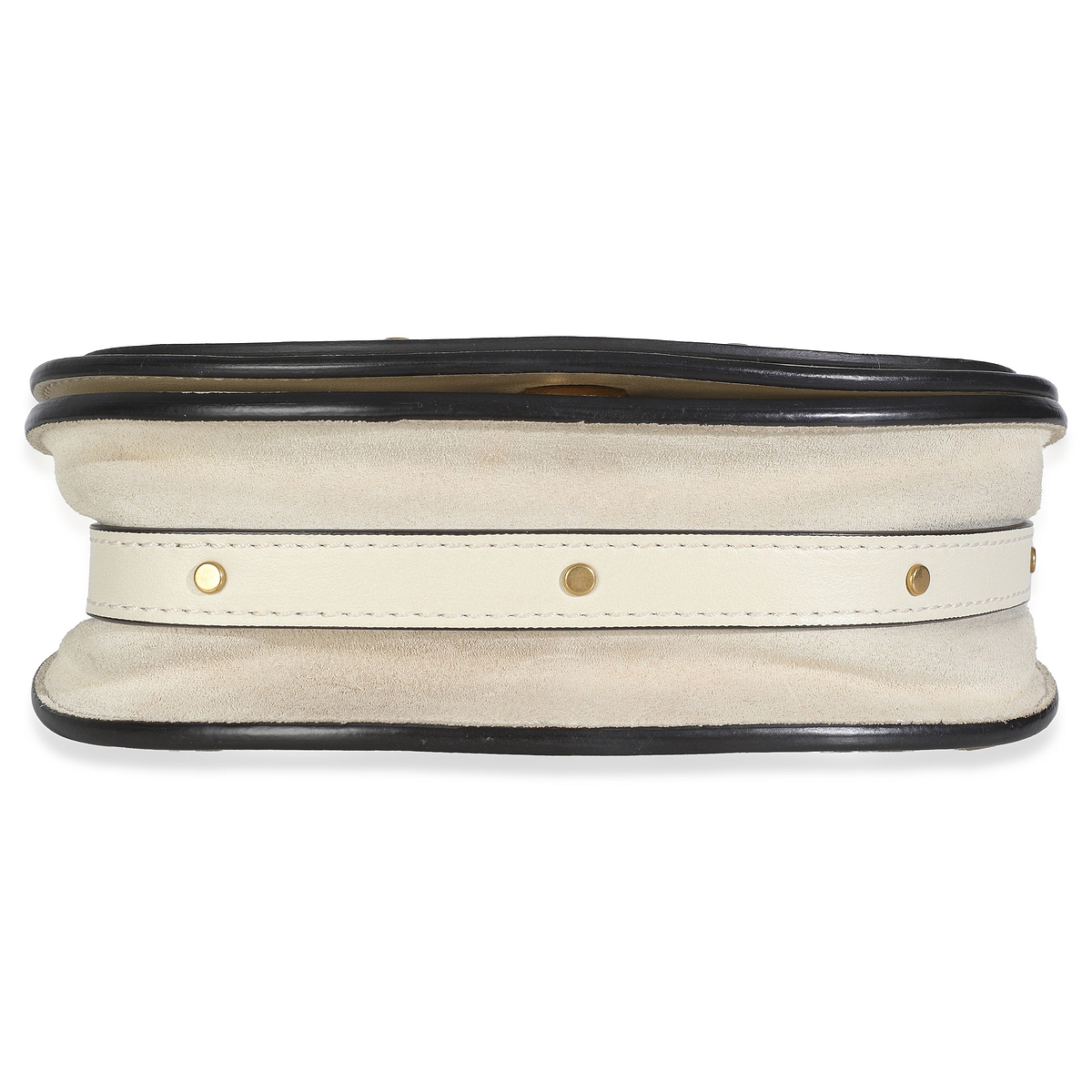 Chloe White Leather Small Nile Bracelet Bag