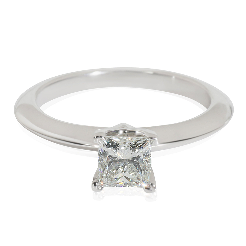 0.53 ct Princess Diamond Engagement Ring