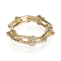 Yellow Gold Diamond HardWear Small Link Ring