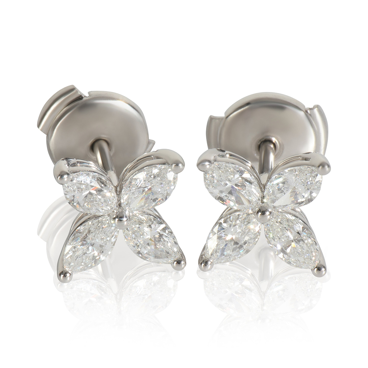 Platinum Diamond Medium Model Victoria Earrings