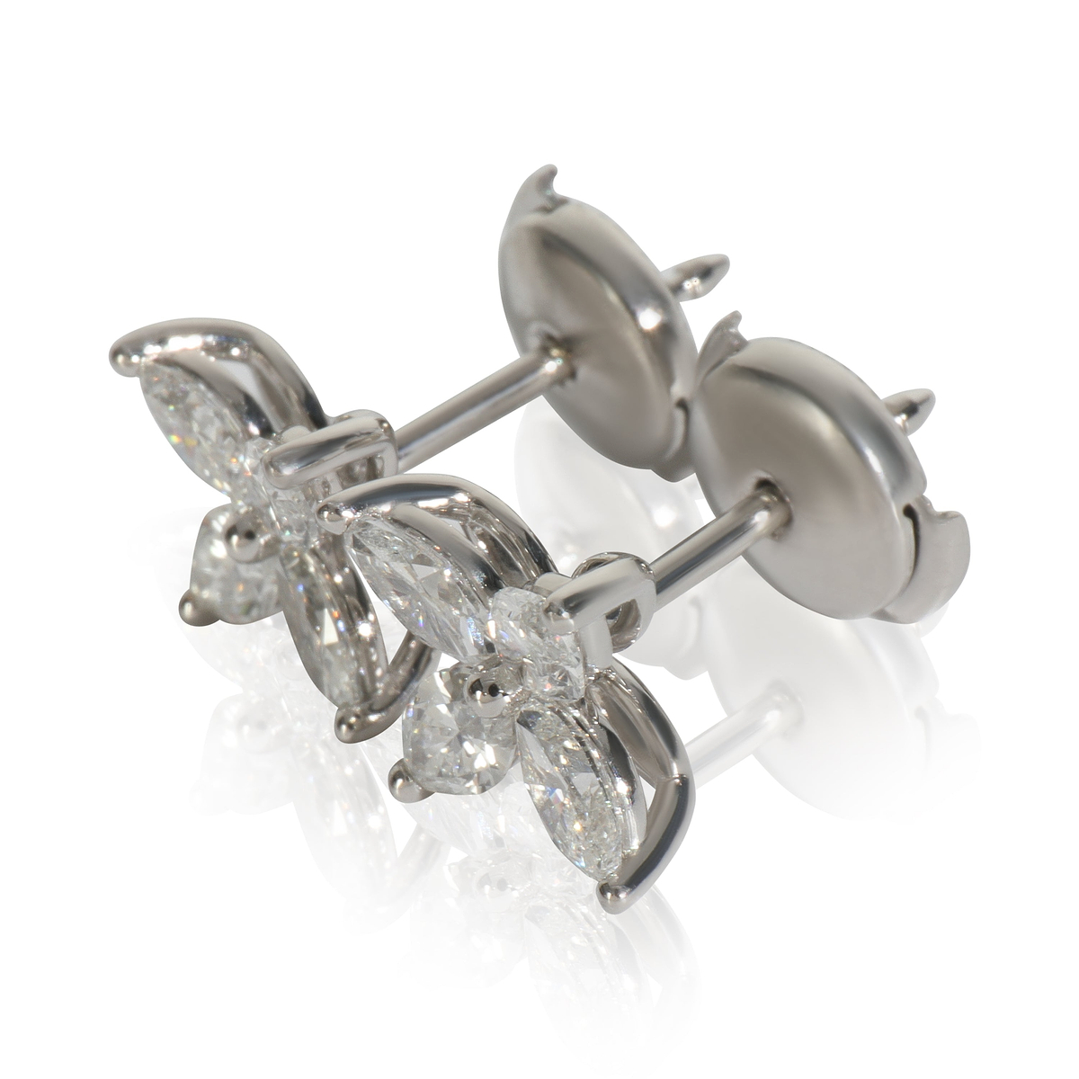 Platinum Diamond Medium Model Victoria Earrings