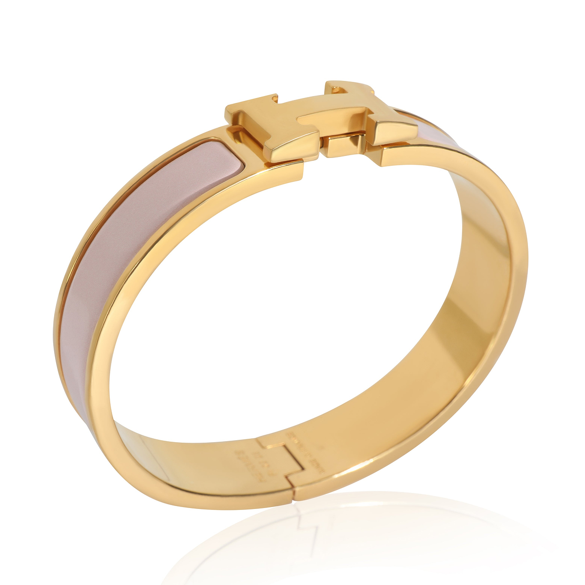Gold-Plated  Clic H In Rose Candeur Bracelet
