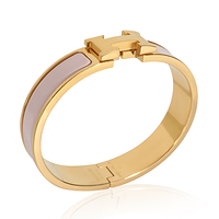 Gold-Plated  Clic H In Rose Candeur Bracelet