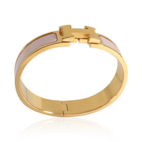 Gold-Plated  Clic H In Rose Candeur Bracelet