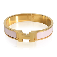Gold-Plated  Clic H In Rose Candeur Bracelet