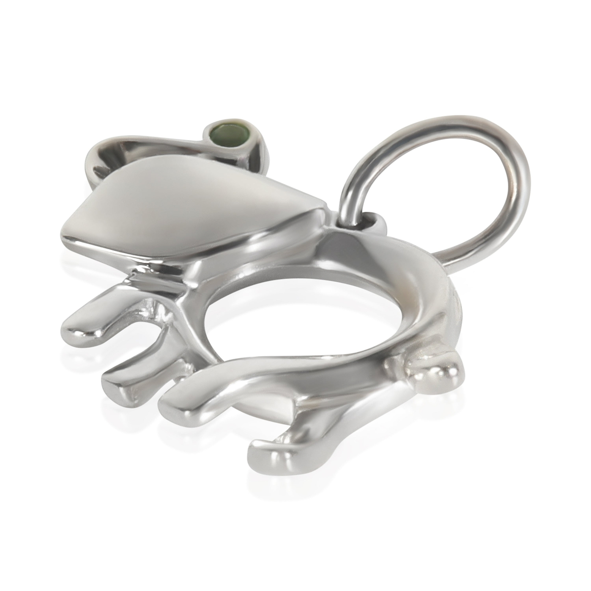 Sterling Silver Tsavorite Save The Wild Elephant Charm