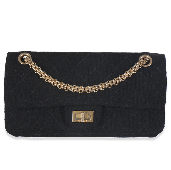 Black Quilted Jersey East West Reissue 2.25