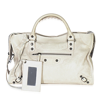 Cream Agneau Classic Hardware City Bag