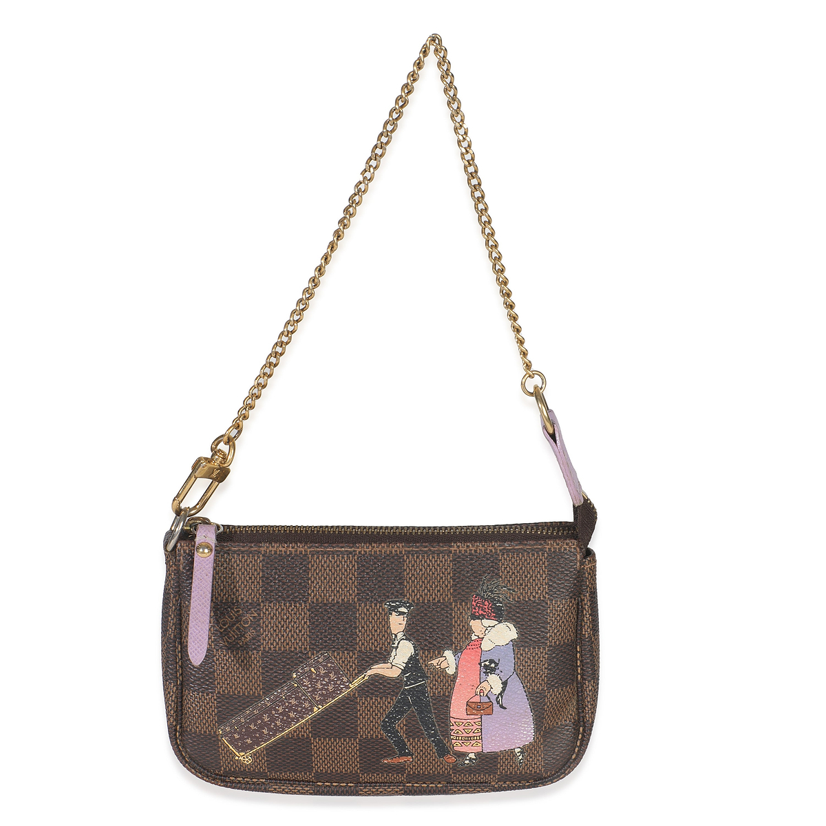 Damier Ebene Illustre Evasion Mini Pochette Accessoires