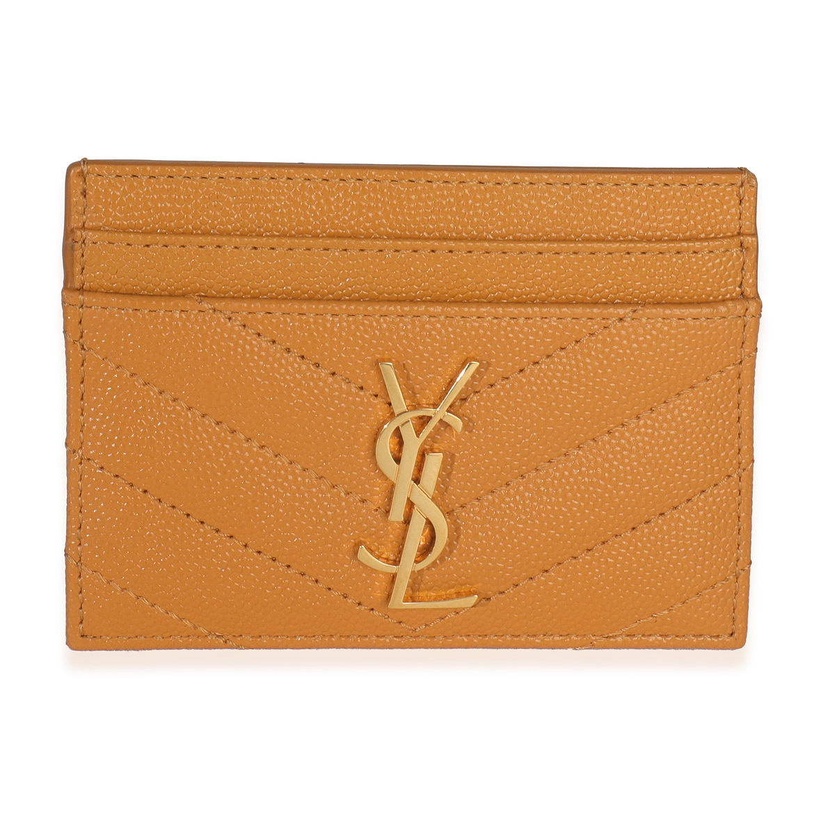 Senape Yellow Grain De Poudre Matelasse Cassandre Card Case