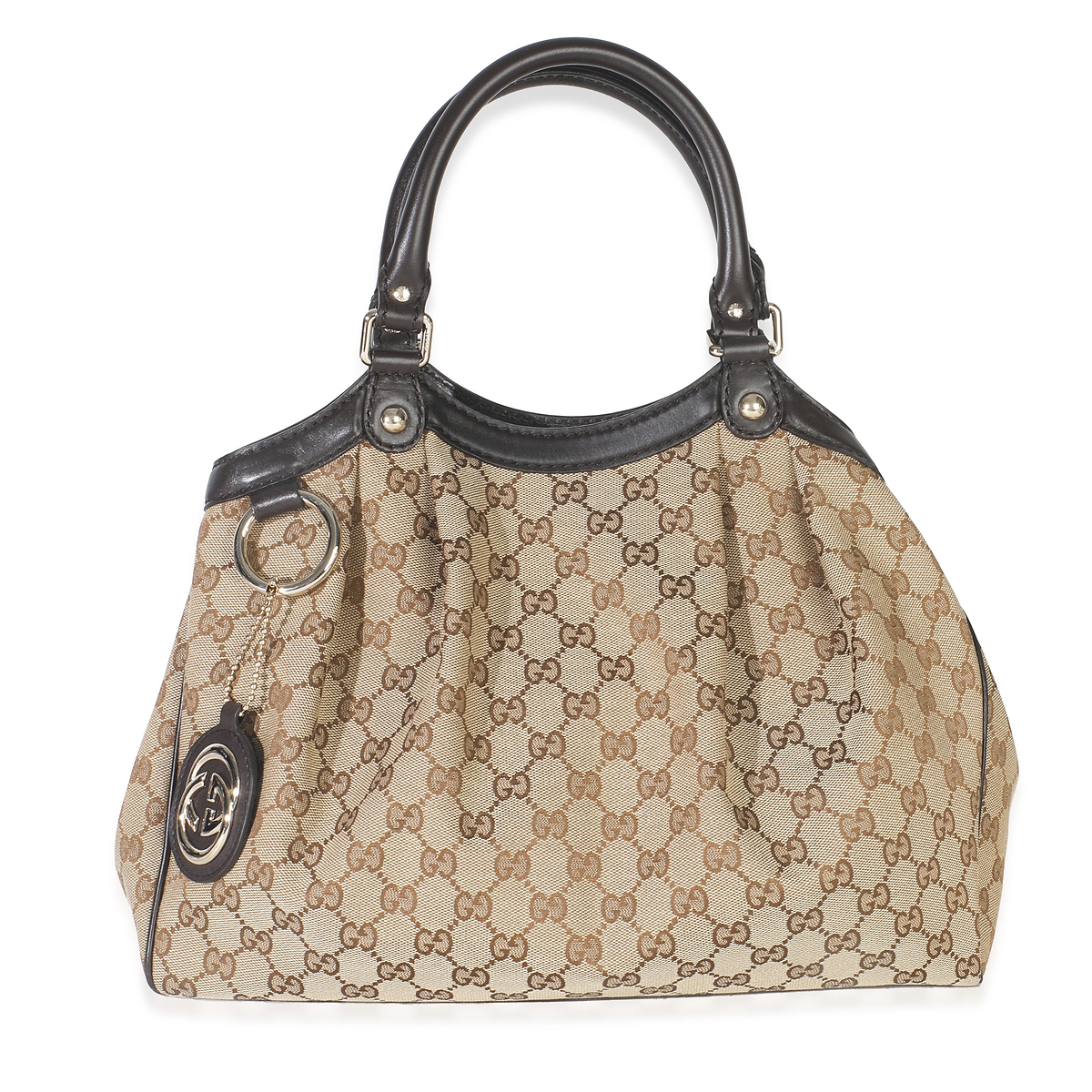Beige GG Canvas Medium Sukey Tote