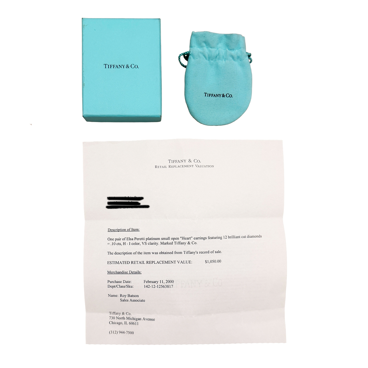 Platinum Diamond Elsa Peretti Open Heart Earrings