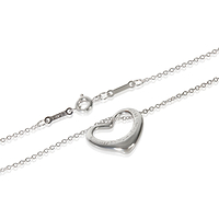Platinum Diamond Elsa Peretti Open Heart Pendant