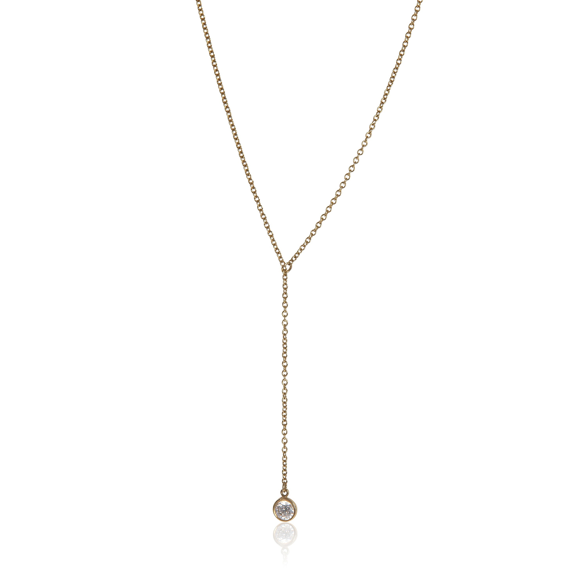 Yellow Gold Diamond Elsa Peretti Diamonds By The Yard Necklace