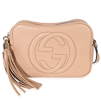 Beige Pebbled Calfskin Small Soho Disco Crossbody