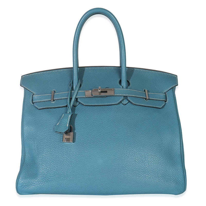 Blue Jean Togo Birkin 35 PHW