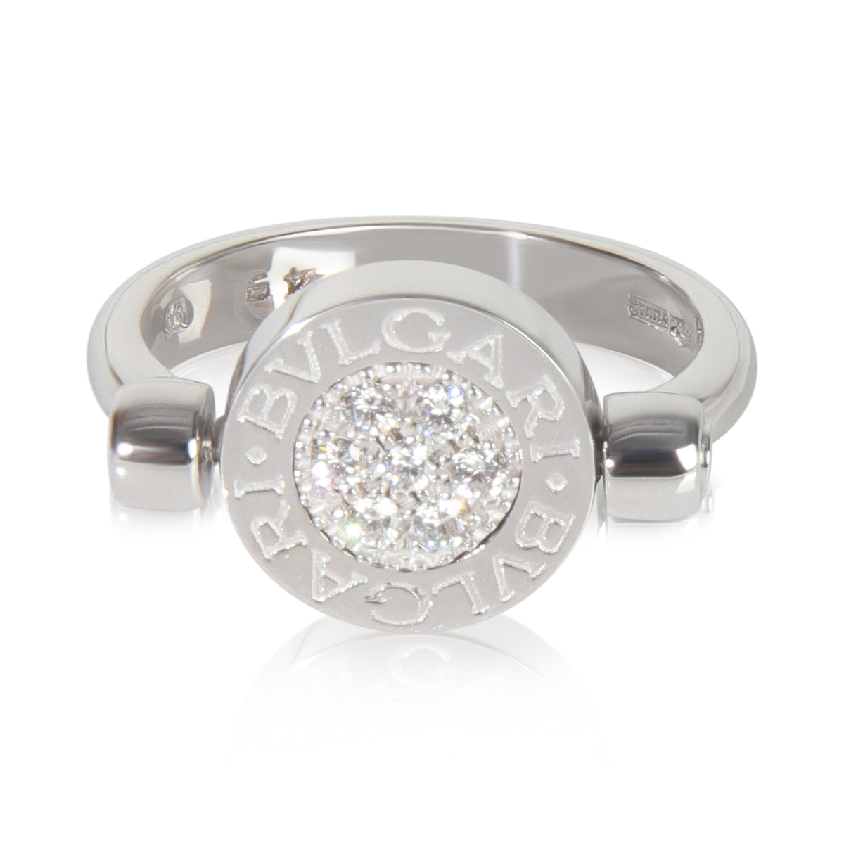 White Gold Diamond Bvlgari Bvlgari Flip Ring