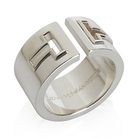 Sterling Silver  T Cutout Ring