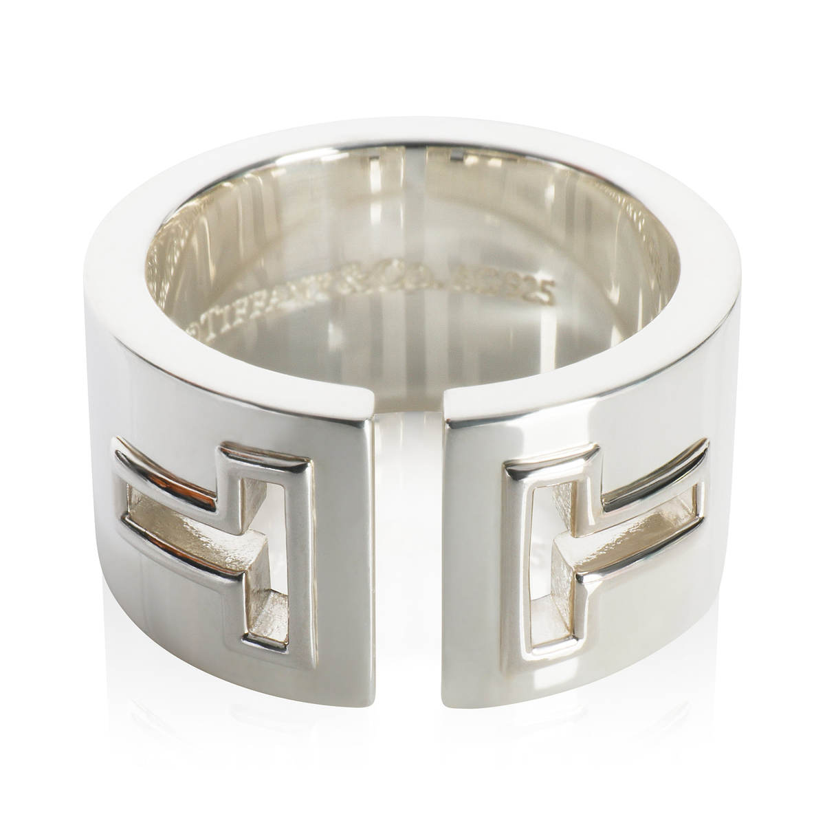 Sterling Silver  T Cutout Ring