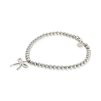 Sterling Silver  Bow Charm Bracelet