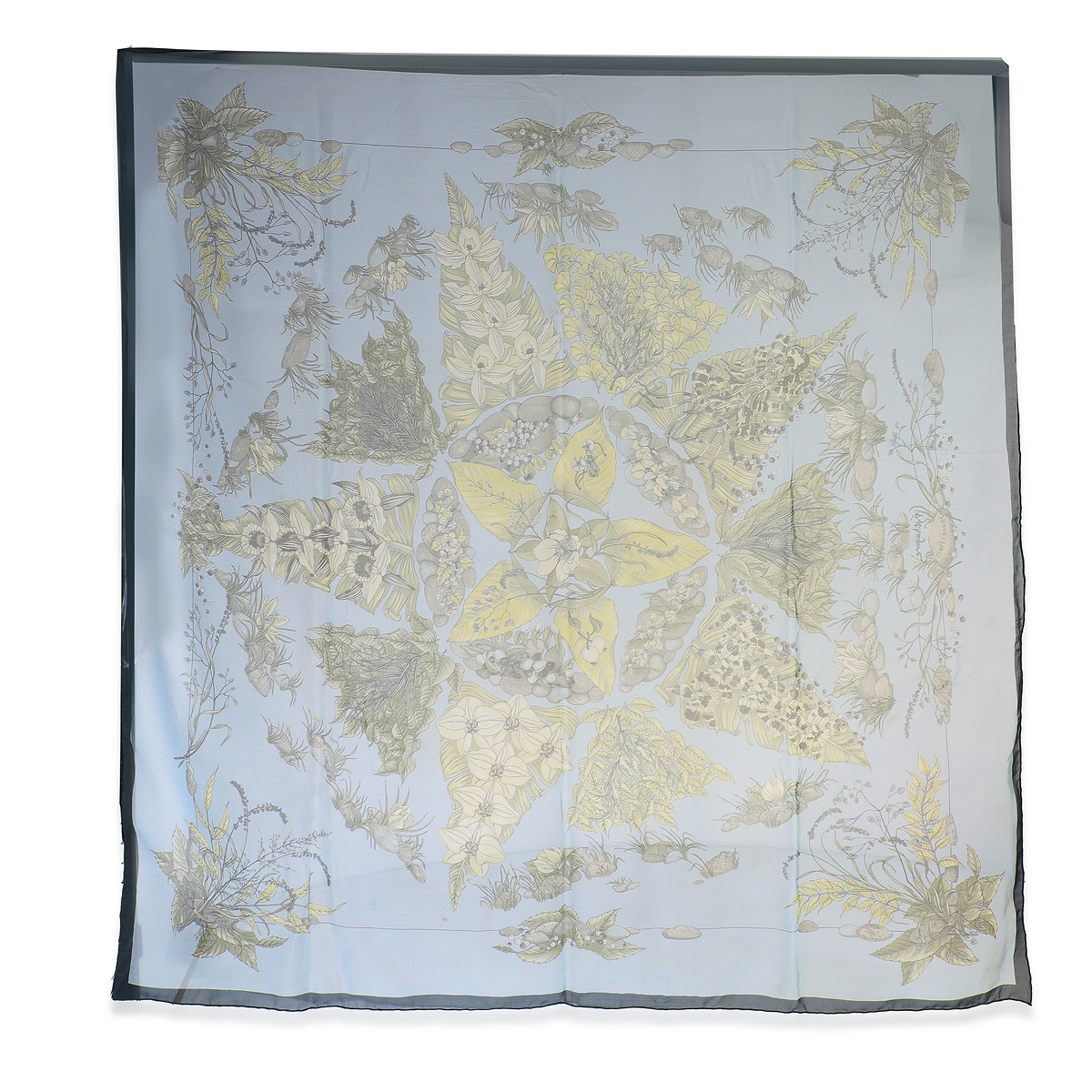 Green Sheer Silk Pythagorean Scarf 90